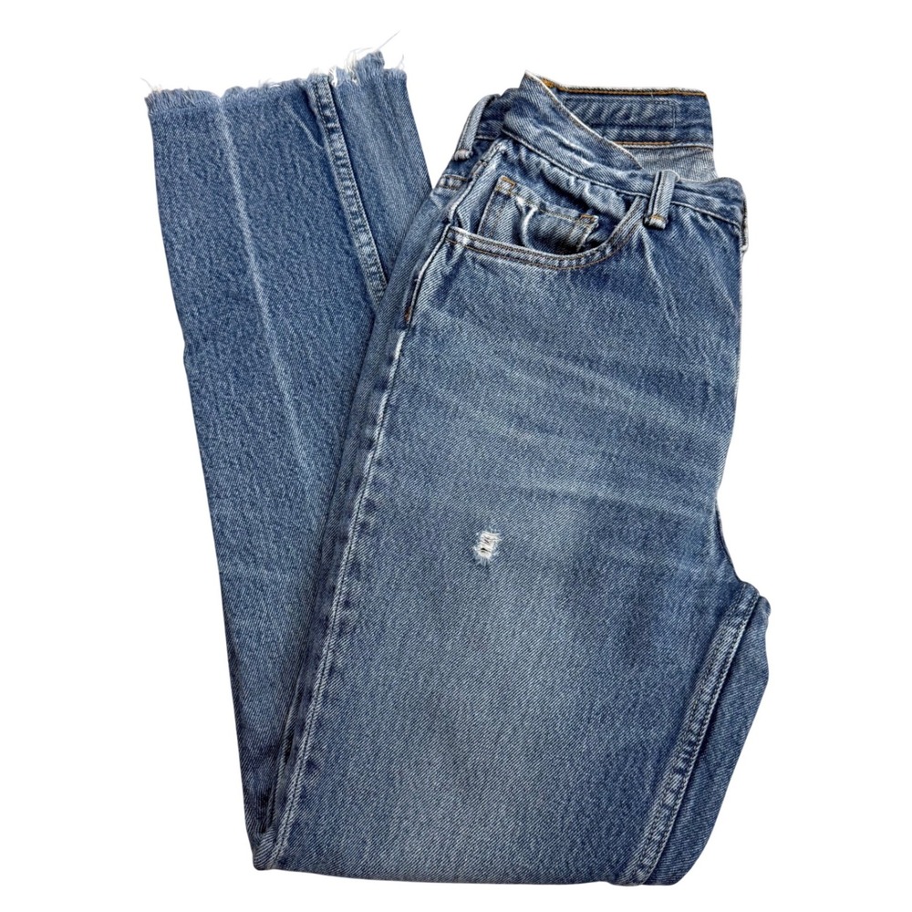 GRLFRND Straight Leg Jeans Women Size 26 Medium Wash Classic Minimalist Trendy